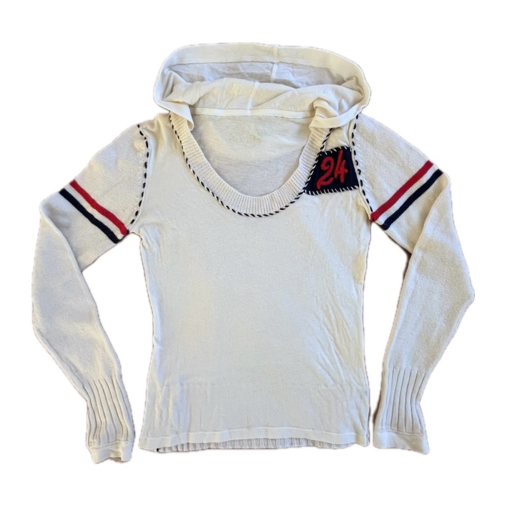 Free People Varsity Hooded Sweater Shirt